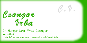 csongor vrba business card